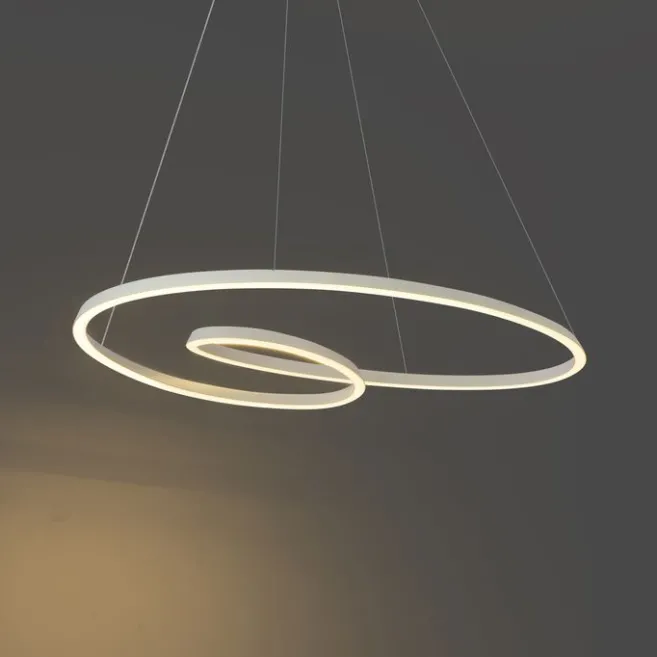 QAZQA Skandinavische Hängelampe Beige 110cm inkl. LED 3-Stufen Dimmbar - Circuit