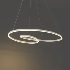 QAZQA Skandinavische Hängelampe Beige 110cm inkl. LED 3-Stufen Dimmbar - Circuit