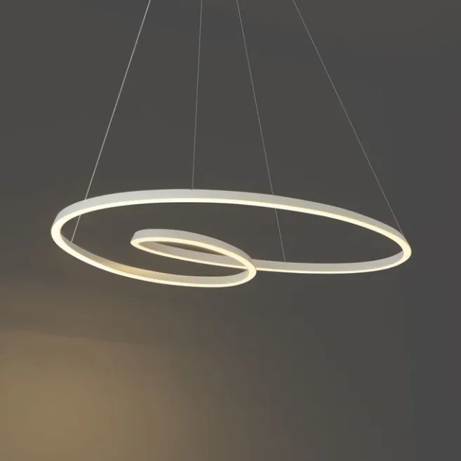 QAZQA Skandinavische Hängelampe Beige 110cm inkl. LED 3-Stufen Dimmbar - Circuit