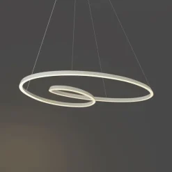 QAZQA Skandinavische Hängelampe Beige 110cm inkl. LED 3-Stufen Dimmbar - Circuit