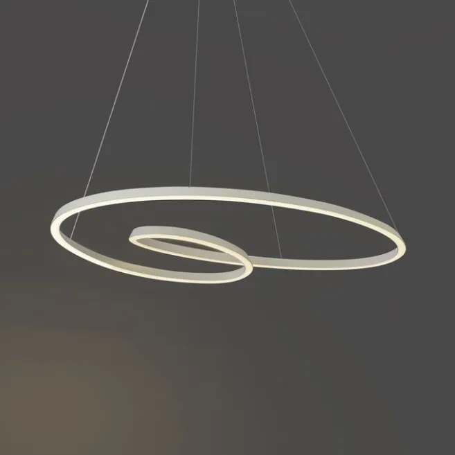 QAZQA Skandinavische Hängelampe Beige 110cm inkl. LED 3-Stufen Dimmbar - Circuit