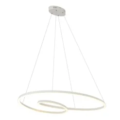 QAZQA Skandinavische Hängelampe Beige 110cm inkl. LED 3-Stufen Dimmbar - Circuit