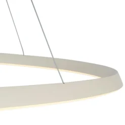 QAZQA Skandinavische Hängelampe Beige 110cm inkl. LED 3-Stufen Dimmbar - Circuit