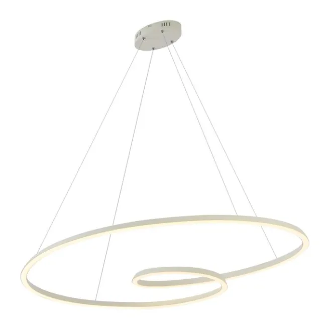 QAZQA Skandinavische Hängelampe Beige 110cm inkl. LED 3-Stufen Dimmbar - Circuit