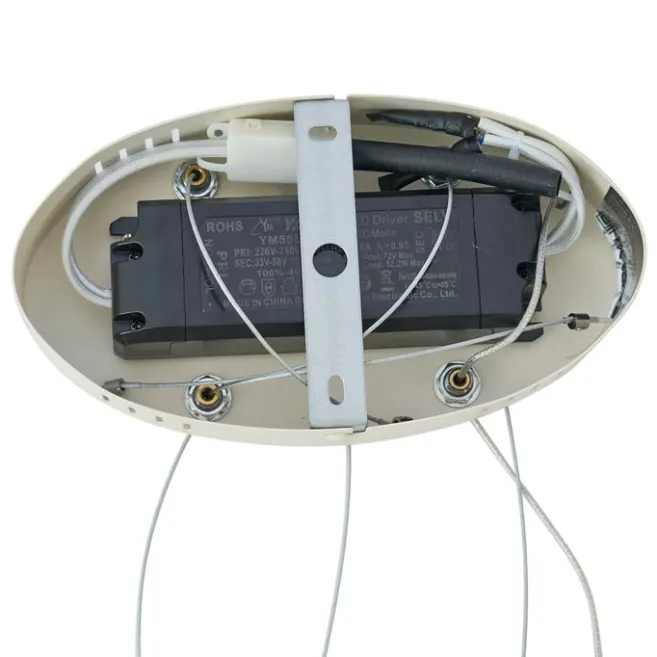 QAZQA Skandinavische Hängelampe Beige 110cm inkl. LED 3-Stufen Dimmbar - Circuit