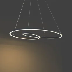 QAZQA Skandinavische Hängelampe schwarz 110cm inkl. LED 3-Stufen-Dimmbar - Circuit