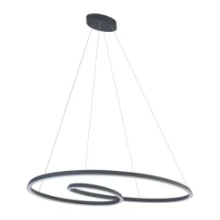 QAZQA Skandinavische Hängelampe schwarz 110cm inkl. LED 3-Stufen-Dimmbar - Circuit