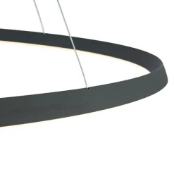 QAZQA Skandinavische Hängelampe schwarz 110cm inkl. LED 3-Stufen-Dimmbar - Circuit