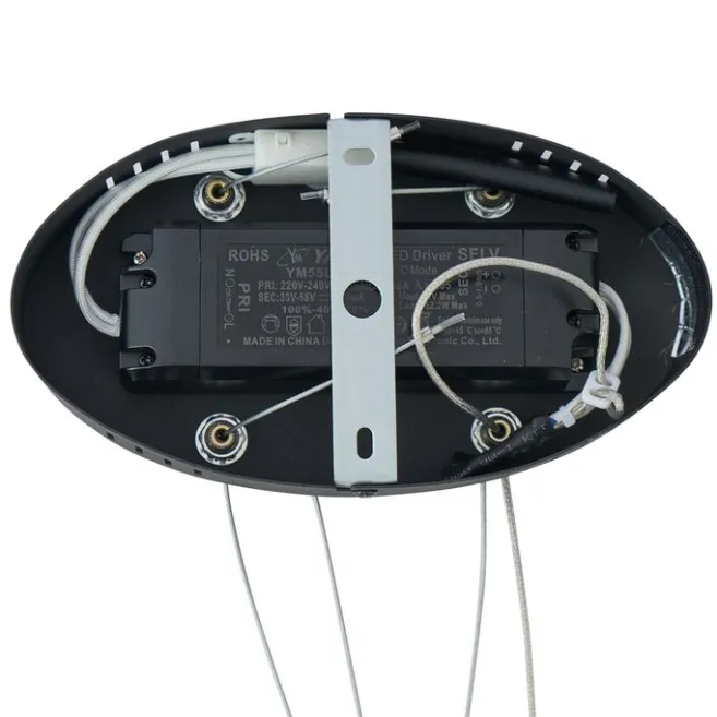 QAZQA Skandinavische Hängelampe schwarz 110cm inkl. LED 3-Stufen-Dimmbar - Circuit