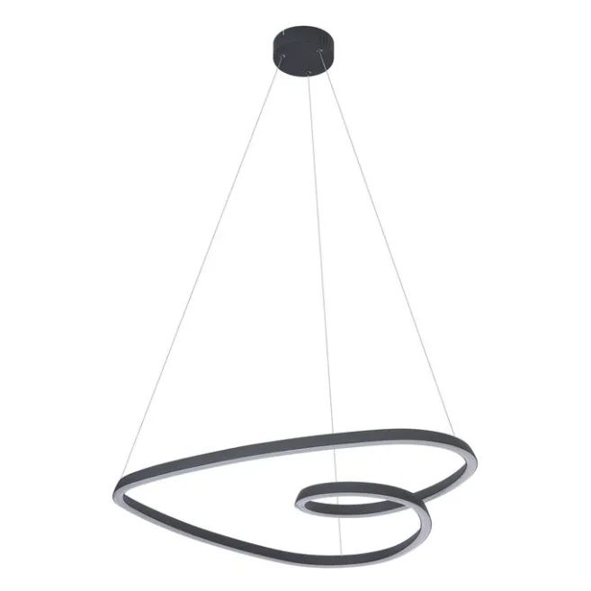 QAZQA Skandinavische Hängelampe schwarz 72cm inkl. LED 3-Stufen-Dimmbar - Circuit