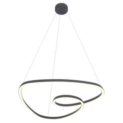 QAZQA Skandinavische Hängelampe schwarz 72cm inkl. LED 3-Stufen-Dimmbar - Circuit