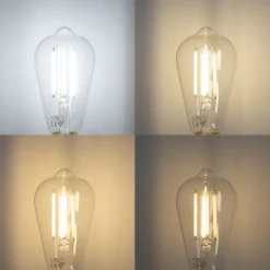 LUUMR Smart Dimmbare LED Glühbirnen E27 ST64 Klar 7W 806lm 2700-6500K