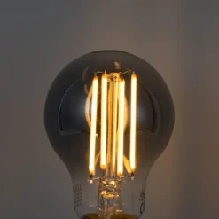 LUUMR Smart Dimmbare LED-Glühbirne E27 A60 Rauchglas 4,9 W 150 lm 1800 K