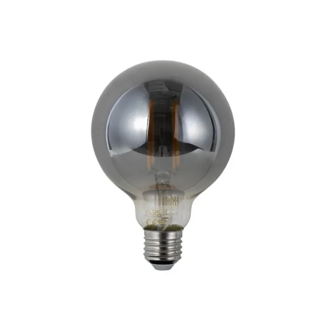 LUUMR Smart Dimmbare LED-Glühbirne E27 G95 Rauchglas 4,9W 150lm 1800K
