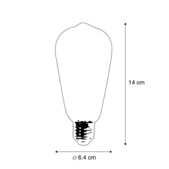 LUEDD Smart E27 dimmbar in Kelvin LED-Lampe ST64 4,5W 470 lm 1800-4000K