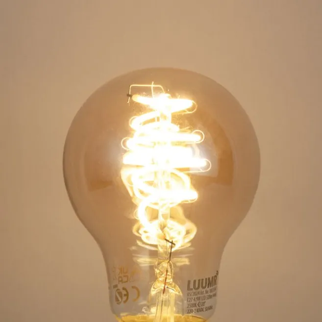 LUUMR Smart E27 Dimmbar LED Glühbirne A60 Bernstein 4.9W 320lm 2500K