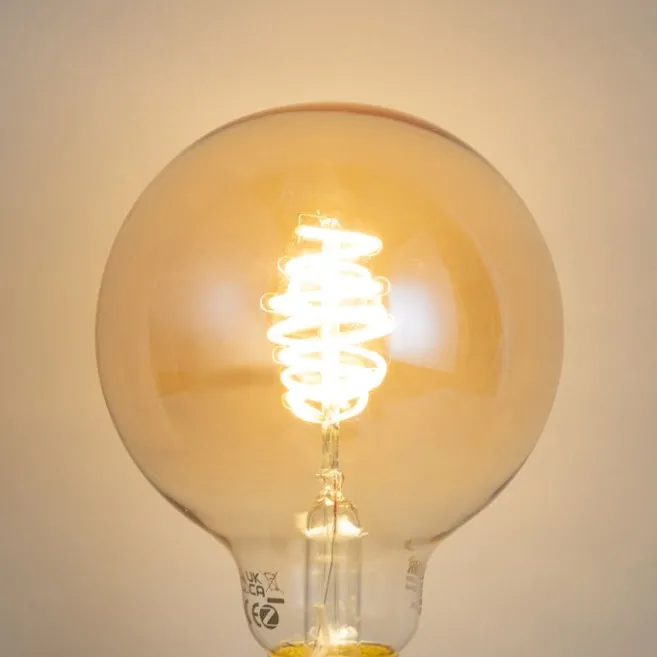 LUUMR Smart E27 Dimmbar LED Glühbirne G95 Bernstein 4,9W 320lm 2500K