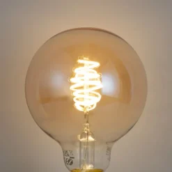 LUUMR Smart E27 Dimmbar LED Glühbirne G95 Bernstein 4,9W 320lm 2500K