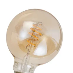 LUUMR Smart E27 Dimmbar LED Glühbirne G95 Bernstein 4,9W 320lm 2500K