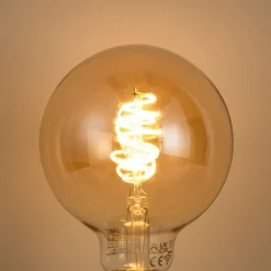 LUUMR Smart E27 Dimmbar LED Glühbirne G95 Bernstein 4,9W 320lm 2500K