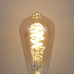 LUUMR Smart E27 Dimmbar LED Glühbirne ST64 Bernstein 4,9W 320lm 2500K