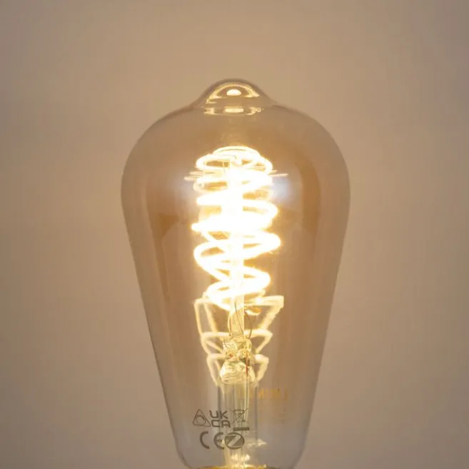 LUUMR Smart E27 Dimmbar LED Glühbirne ST64 Bernstein 4,9W 320lm 2500K