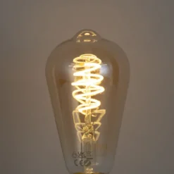 LUUMR Smart E27 Dimmbar LED Glühbirne ST64 Bernstein 4,9W 320lm 2500K