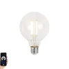 LUUMR Smart E27 Dimmbare LED-Glühbirne G95 Klar 7W 806lm 2700-6500K