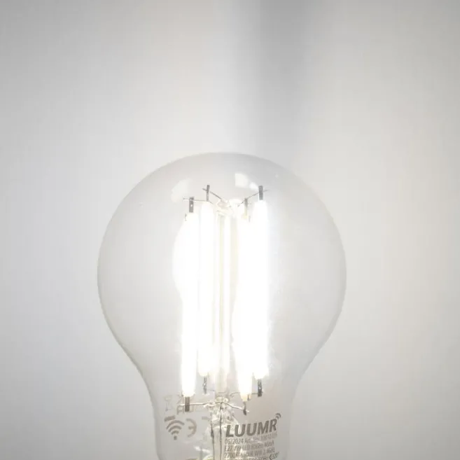 LUUMR Smart E27 Dimmbare LED-Glühbirnen A60 Klar 7W 806lm 2700-6500K