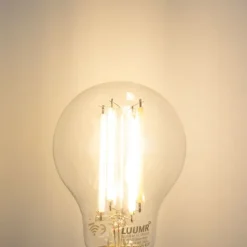 LUUMR Smart E27 Dimmbare LED-Glühbirnen A60 Klar 7W 806lm 2700-6500K