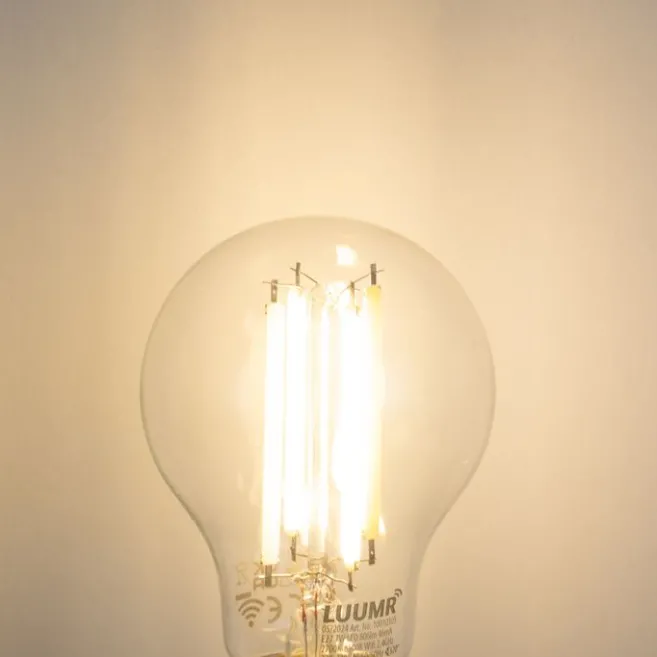LUUMR Smart E27 Dimmbare LED-Glühbirnen A60 Klar 7W 806lm 2700-6500K