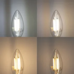 LUUMR Smart E14 LED Glühbirnen C35 Klar 4,2W 470lm 2700-6500K