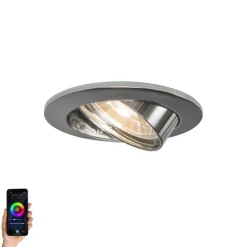 QAZQA Smart Einbau Spot Spot kippbar inkl. Wifi GU10 - Edu