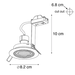 QAZQA Smart Einbaustrahler schwarz inkl. WiFi GU10 verstellbar - Ude Honey