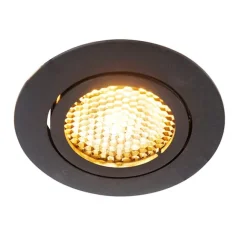 QAZQA Smart Einbaustrahler schwarz inkl. WiFi GU10 verstellbar - Ude Honey