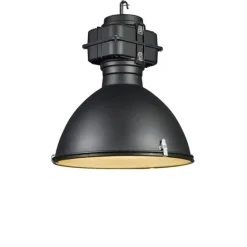 QAZQA Smart Industrie Hängelampe schwarz 53 cm inkl. A60 Wifi - Sicko