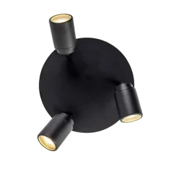 QAZQA Smart Modern Spot schwarz inkl. GU10 3-flammig IP44- Ducha
