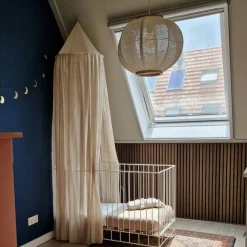 Kinder QAZQA Smart Pendant Lamp Natural Fabric 48 cm Incl. Wifi G95 - Rob