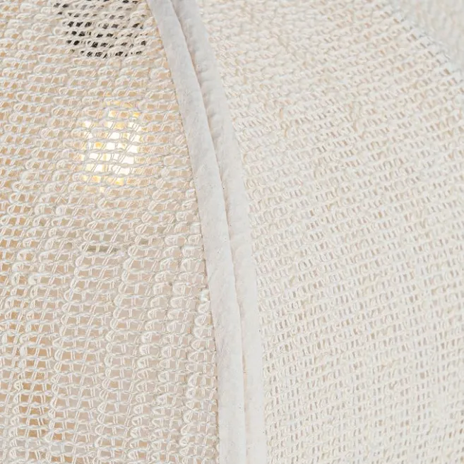 Kinder QAZQA Smart Pendant Lamp Natural Fabric 48 cm Incl. Wifi G95 - Rob