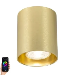QAZQA Smart Spot gold inkl. WiFi GU10 - Tubo