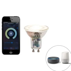 QAZQA Smart Spot schwarz inkl. WiFi GU10 4-flammig neigbar - Jeany