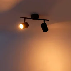 QAZQA Smart Spot schwarz kippbar inkl. 2 WiFi GU10 - Jeana 2