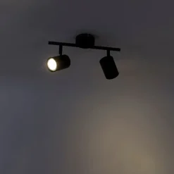 QAZQA Smart Spot schwarz kippbar inkl. 2 WiFi GU10 - Jeana 2