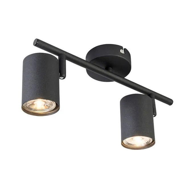 QAZQA Smart Spot schwarz kippbar inkl. 2 WiFi GU10 - Jeana 2