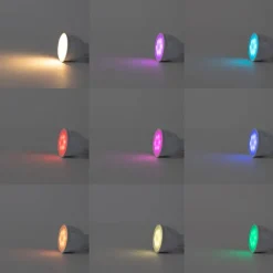 QAZQA Smart Spot schwarz mit Gold inkl. GU10 WiFi Lichtquelle - Ronda