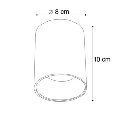 QAZQA Smart Spot schwarz mit Gold inkl. GU10 WiFi Lichtquelle - Ronda