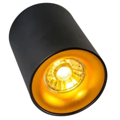 QAZQA Smart Spot schwarz mit Gold inkl. GU10 WiFi Lichtquelle - Ronda