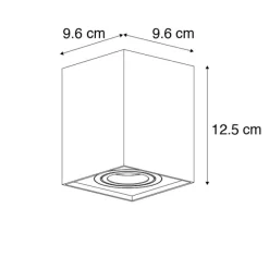 QAZQA Smart Spot schwarz verstellbar inkl. WiFi GU10 - Quadro Up