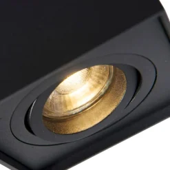 QAZQA Smart Spot schwarz verstellbar inkl. WiFi GU10 - Quadro Up