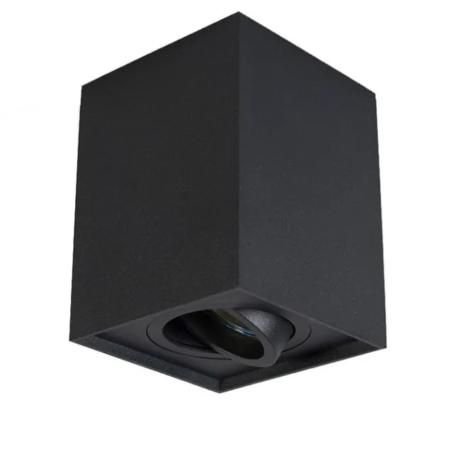 QAZQA Smart Spot schwarz verstellbar inkl. WiFi GU10 - Quadro Up